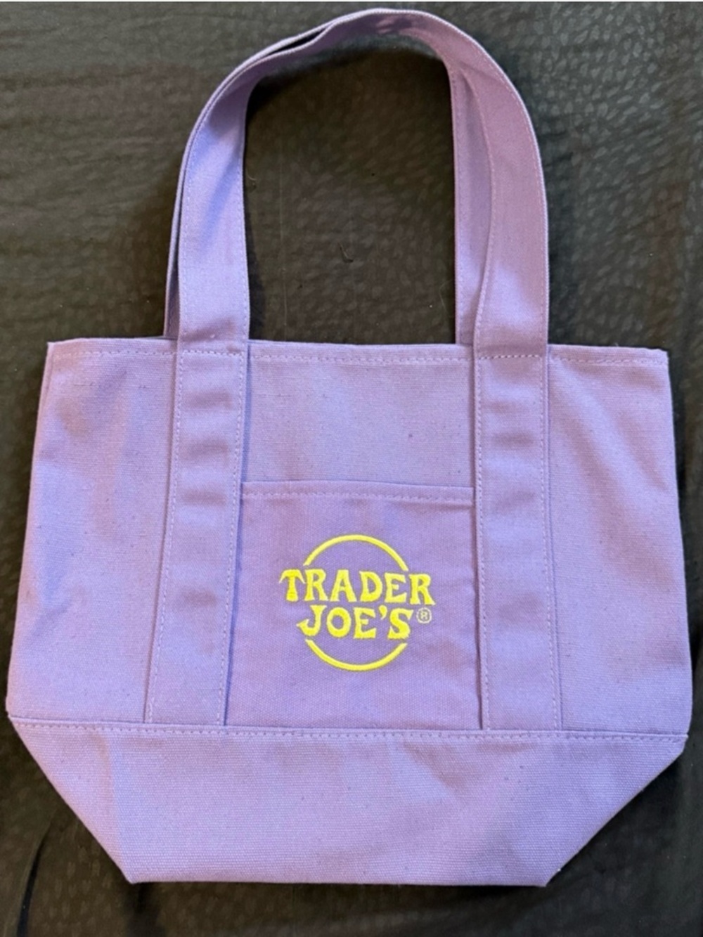 Trader Joe's Lavender Canvas Tote Bag